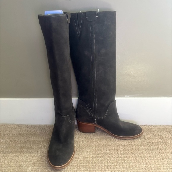 Dolce Vita Shoes - Dolce Vita Brown Suede Tall Western Boots Block Heel Women’s Size 7.5